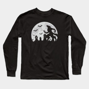 Full Moon Werewolf Graveyard Long Sleeve T-Shirt